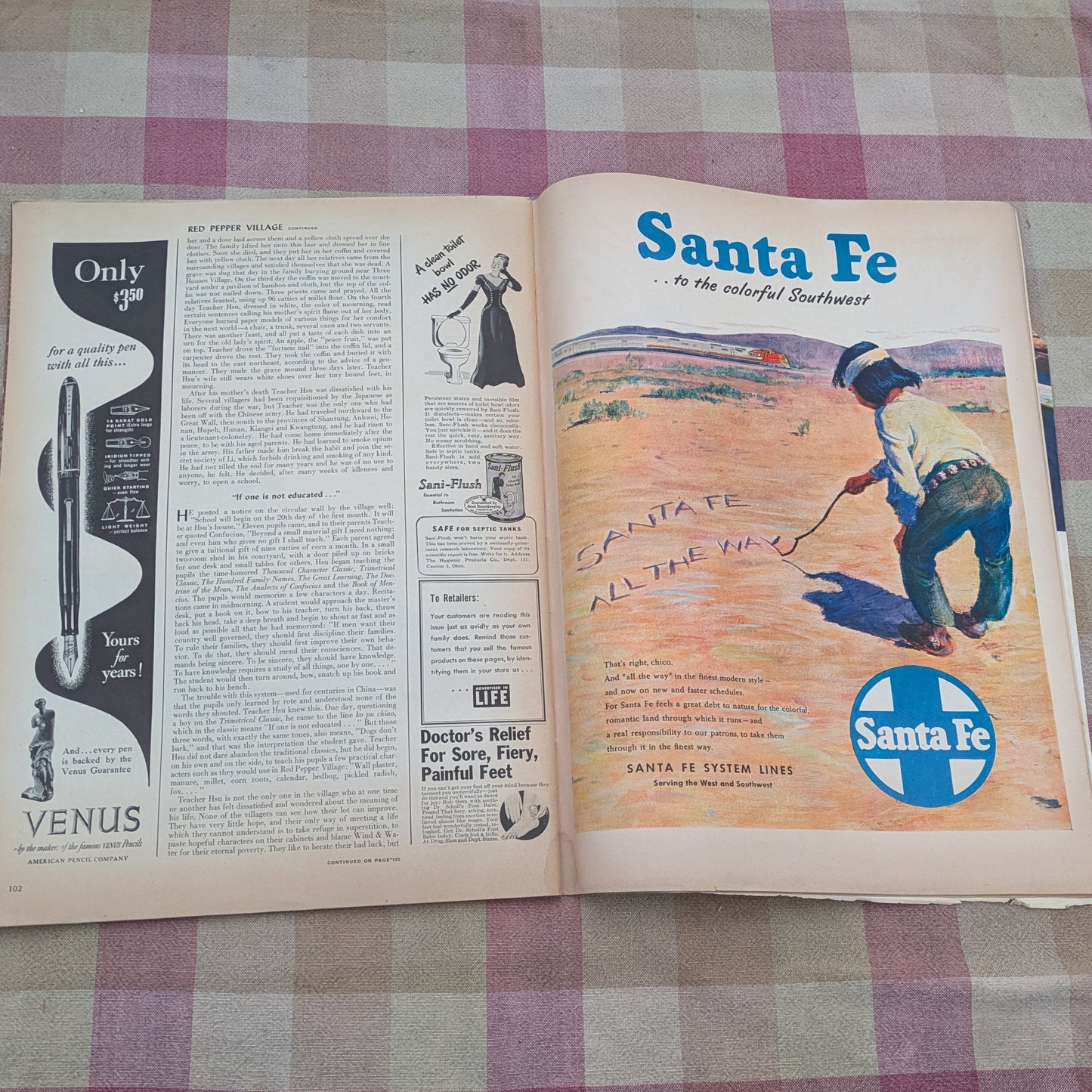 7 Vintage Life Magazines, April - September 1946