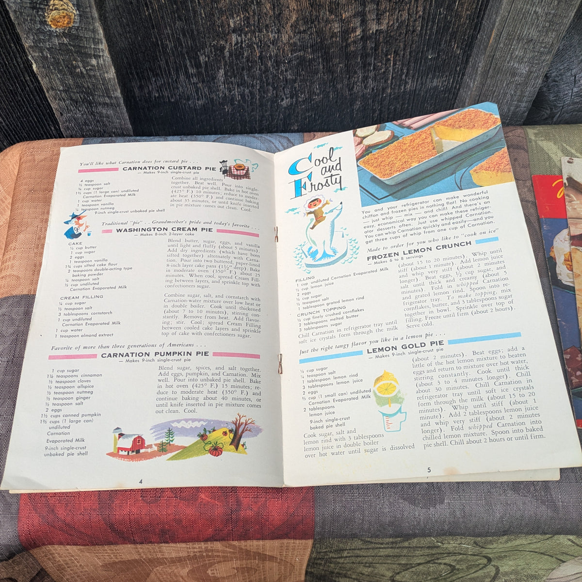 5 Vintage 1950's Cookbook Booklets- Desserts, Pies & More