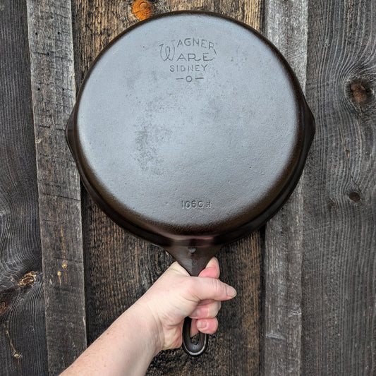 Vintage Large Wagner Ware #10 Cast Iron Skillet Sidney O 1060 F