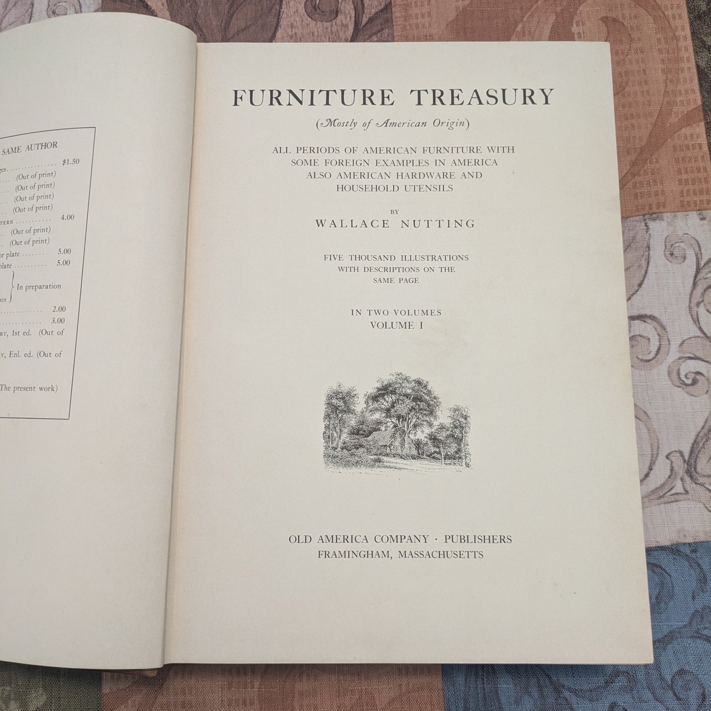 First Edition Furniture Treasury by Wallace Nutting, Complete 3 Volume Set