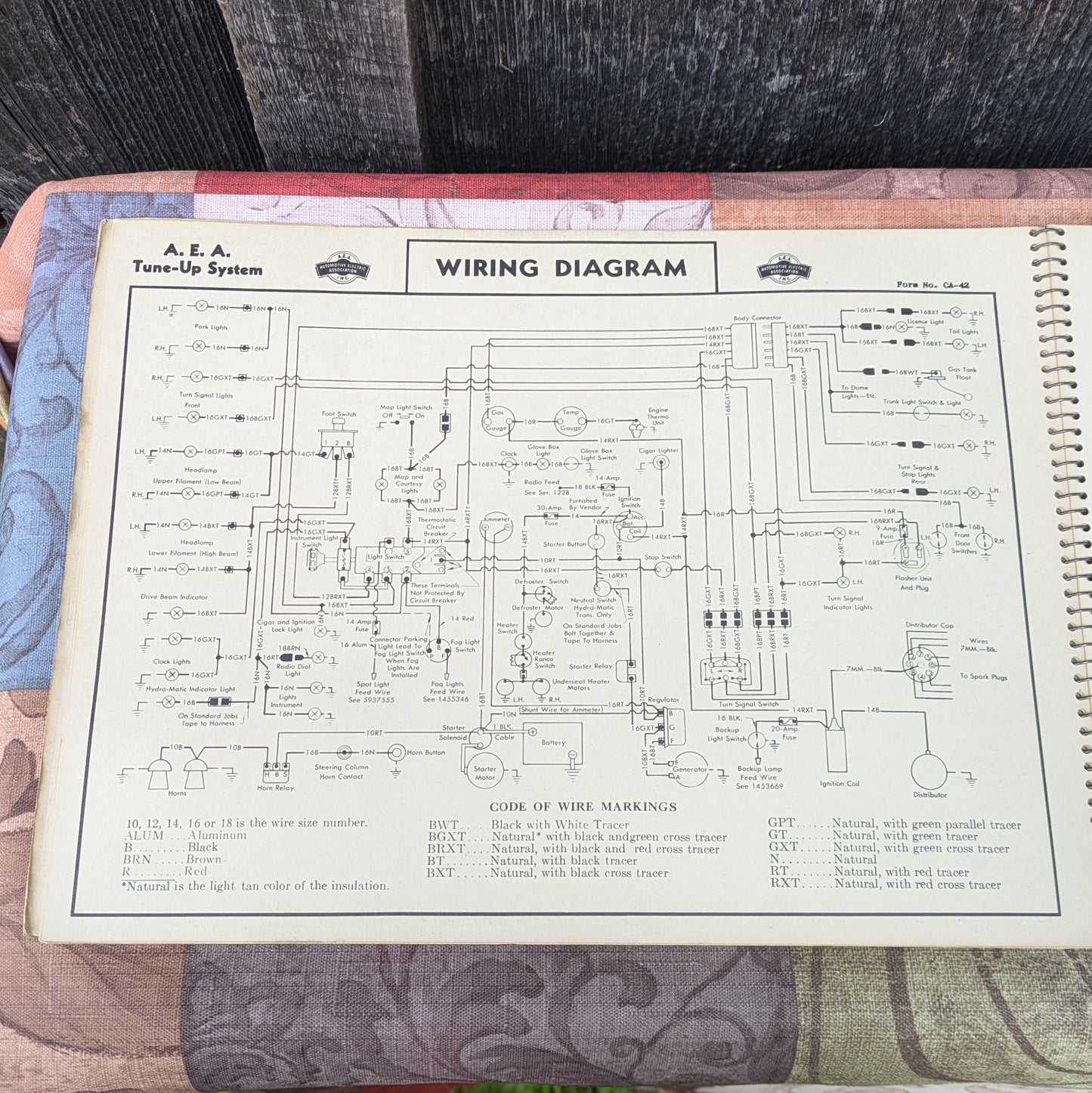 1949 American Electric Association Tune Up Specification Charts and Wiring Diagrams for Vintage Automobiles
