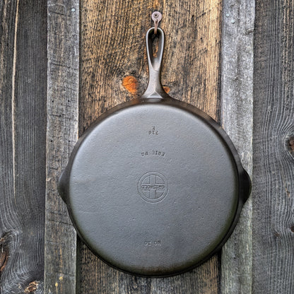 Griswold #10 Cast Iron Skillet with Small Block Logo & Late Handle