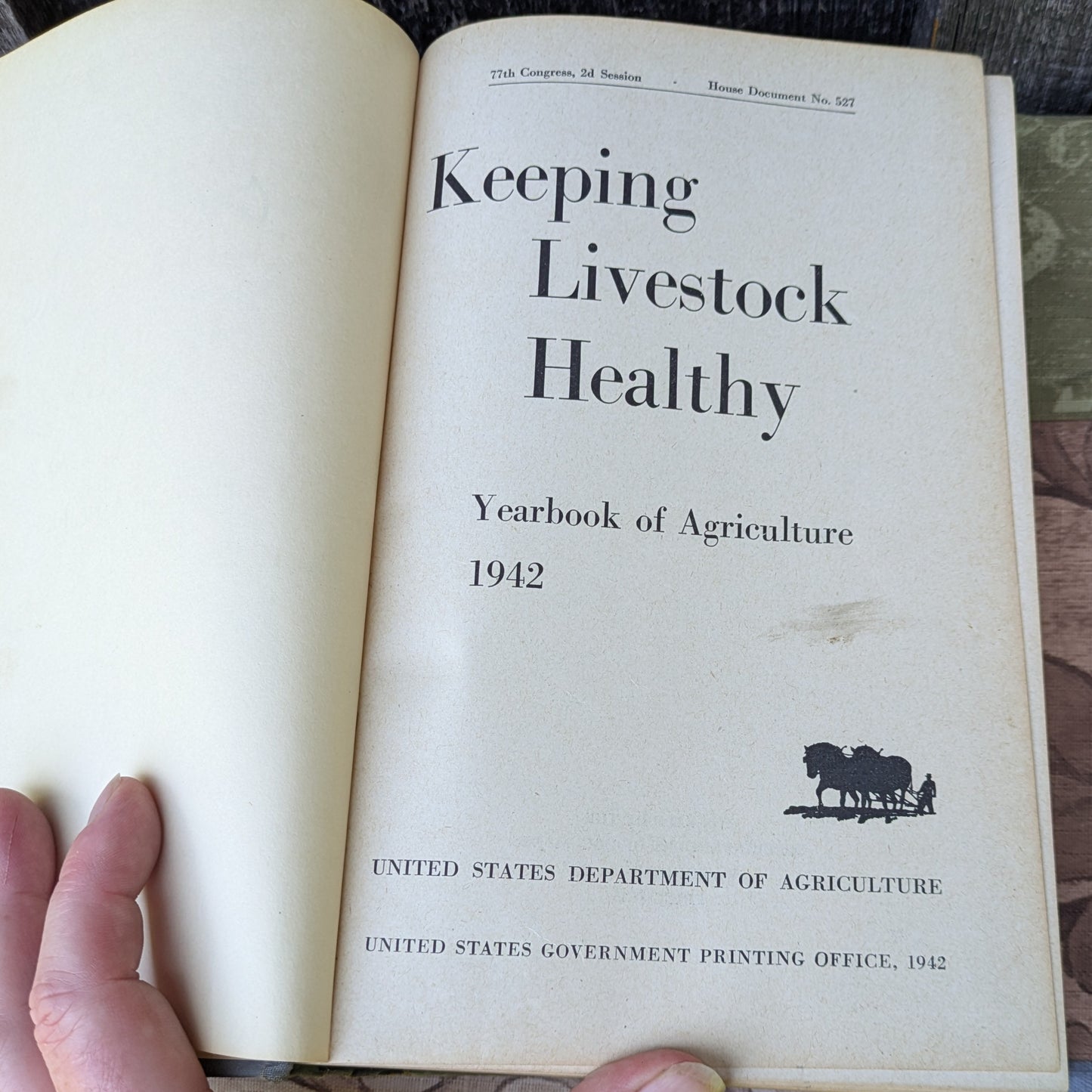 Vintage USDA Yearbook of Agriculture 1942 Keeping Livestock Healthy