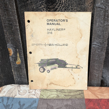 New Holland Hayliner 316 Baler Operator's Manual