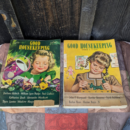 5 Vintage Issues of Good Housekeeping Magazine 1943-1944