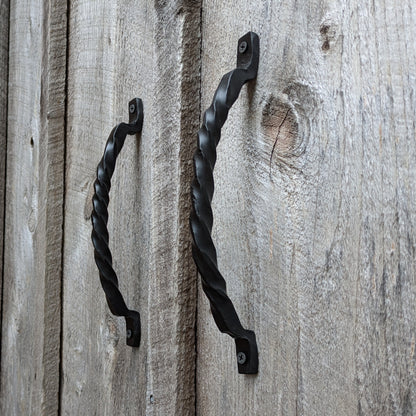 Curved Twisted Hand Forged Handles