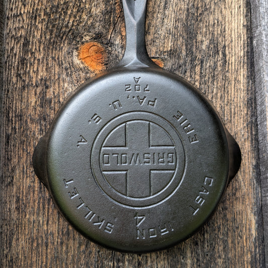 Vintage Griswold #4 Cast Iron Skillet with Large Block Logo 702 A