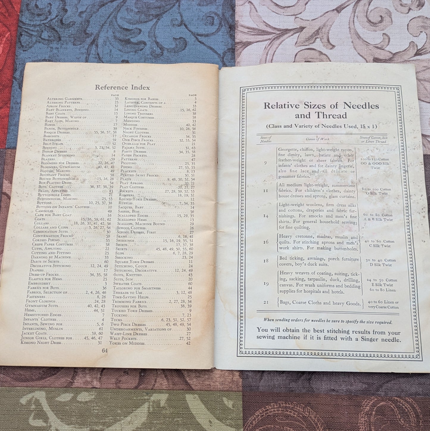 Vintage 1930's Singer Sewing Library Books 3 & 4- Children's Clothes and How to Make Draperies