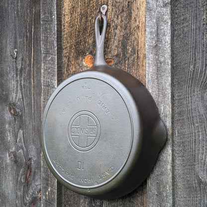 Griswold #10 Cast Iron Skillet with Large Block Logo and Heat Ring 716 A