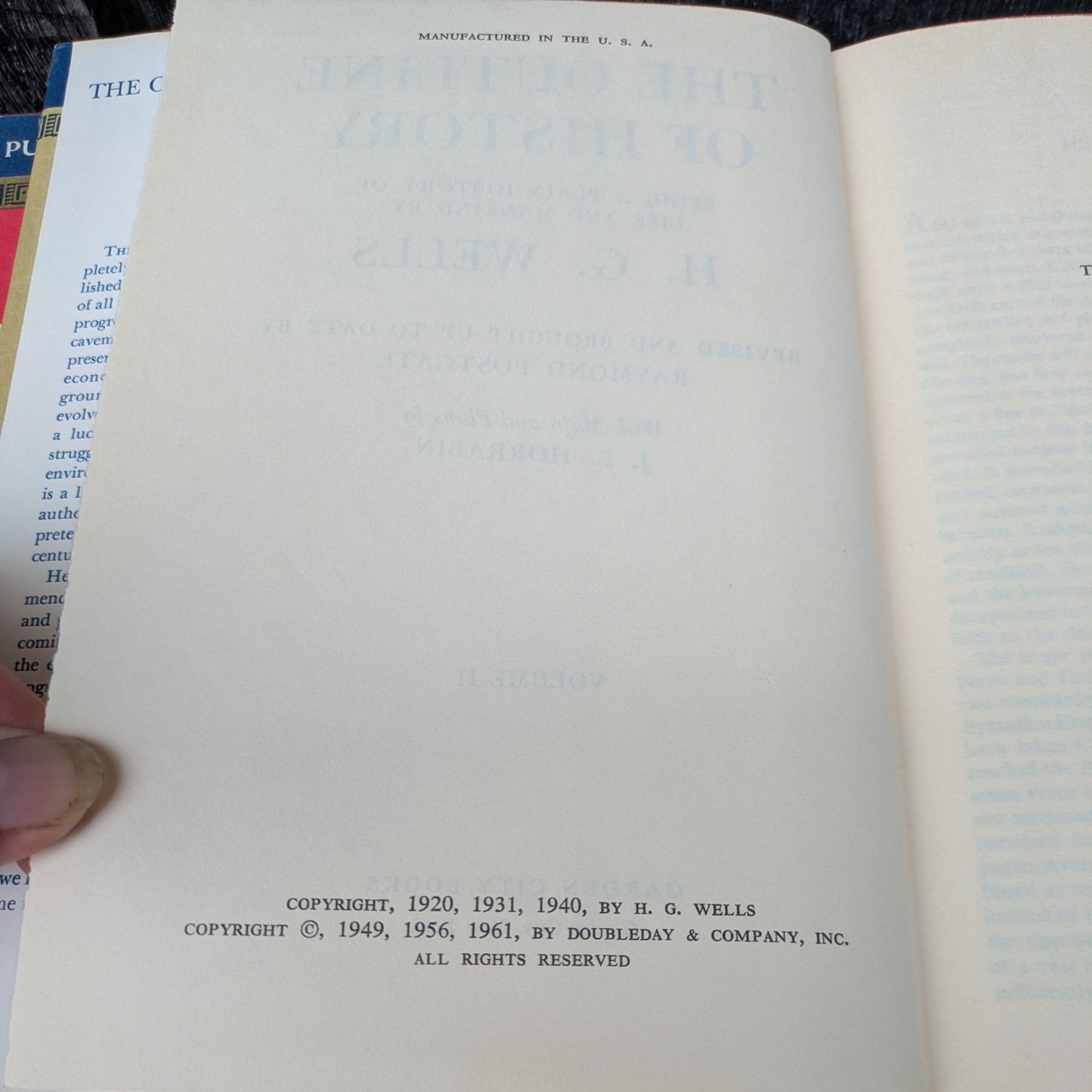 The Outline of History: The Whole Story of Man by H. G. Wells, 2 Volume Set