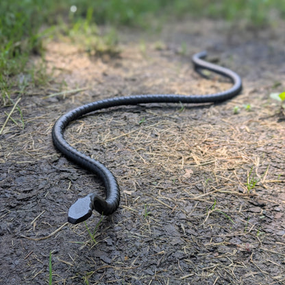 Sneaky Snake Hand Forged Garden Ornament-great for scaring birds away from your garden!