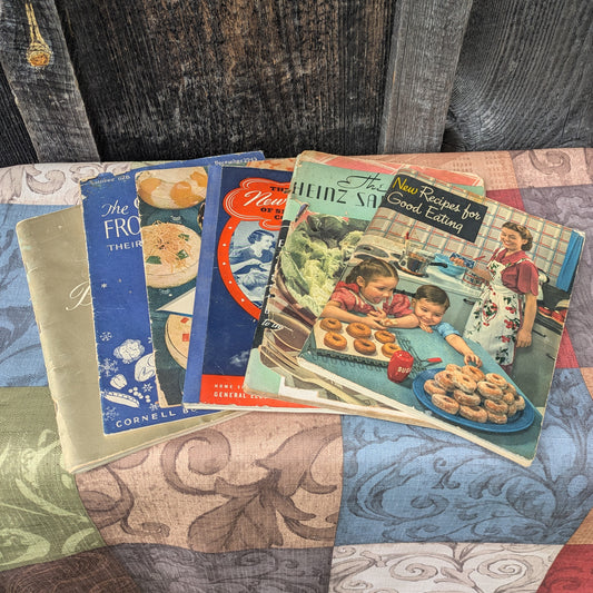Set of 6 Vintage 1940's Advertising Cookbook Booklets
