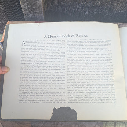 Antique 1914 Lake Michigan to Puget Sound Along the Chicago, Milwaukee & St. Paul Railway Scenic Guide Book Souvenir with Full Color Illustrations