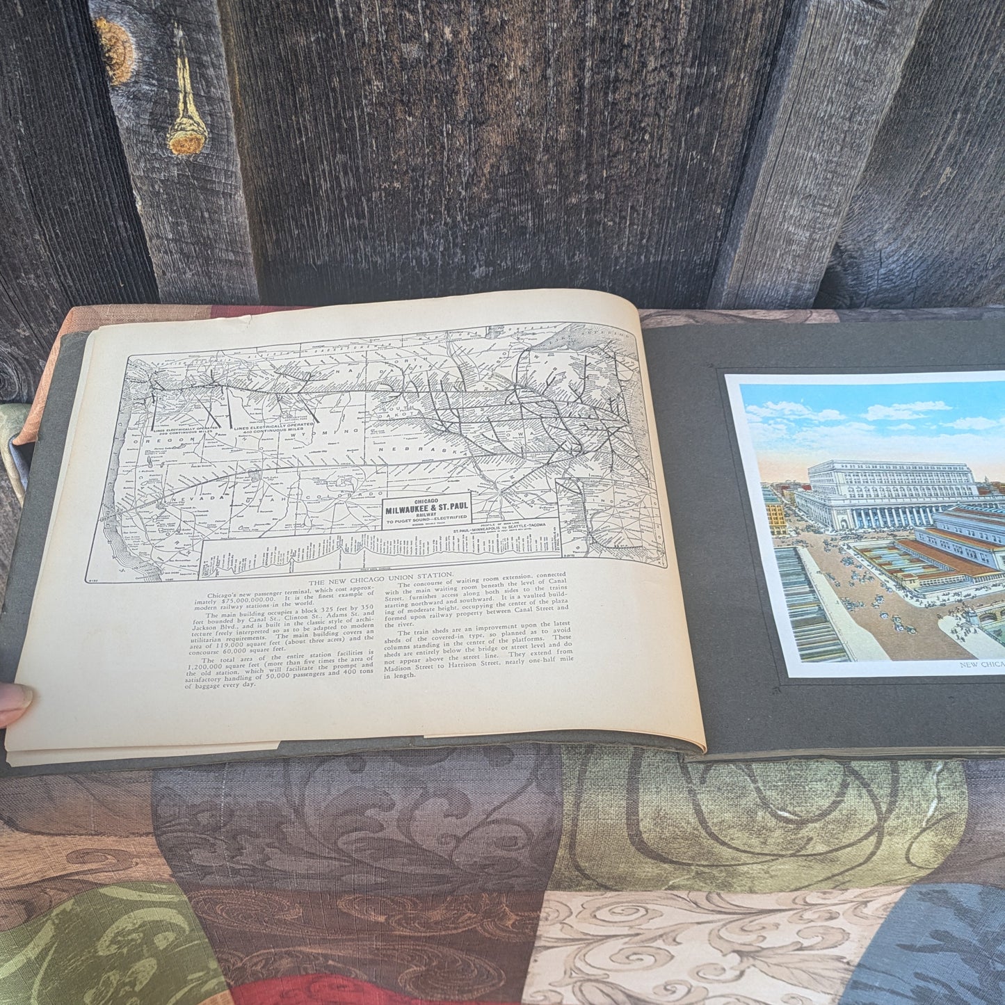 Antique 1914 Lake Michigan to Puget Sound Along the Chicago, Milwaukee & St. Paul Railway Scenic Guide Book Souvenir with Full Color Illustrations