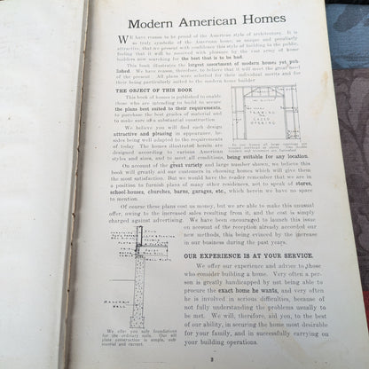 Modern American Homes, 1918 Home Building Catalog First Edition with Ephemera