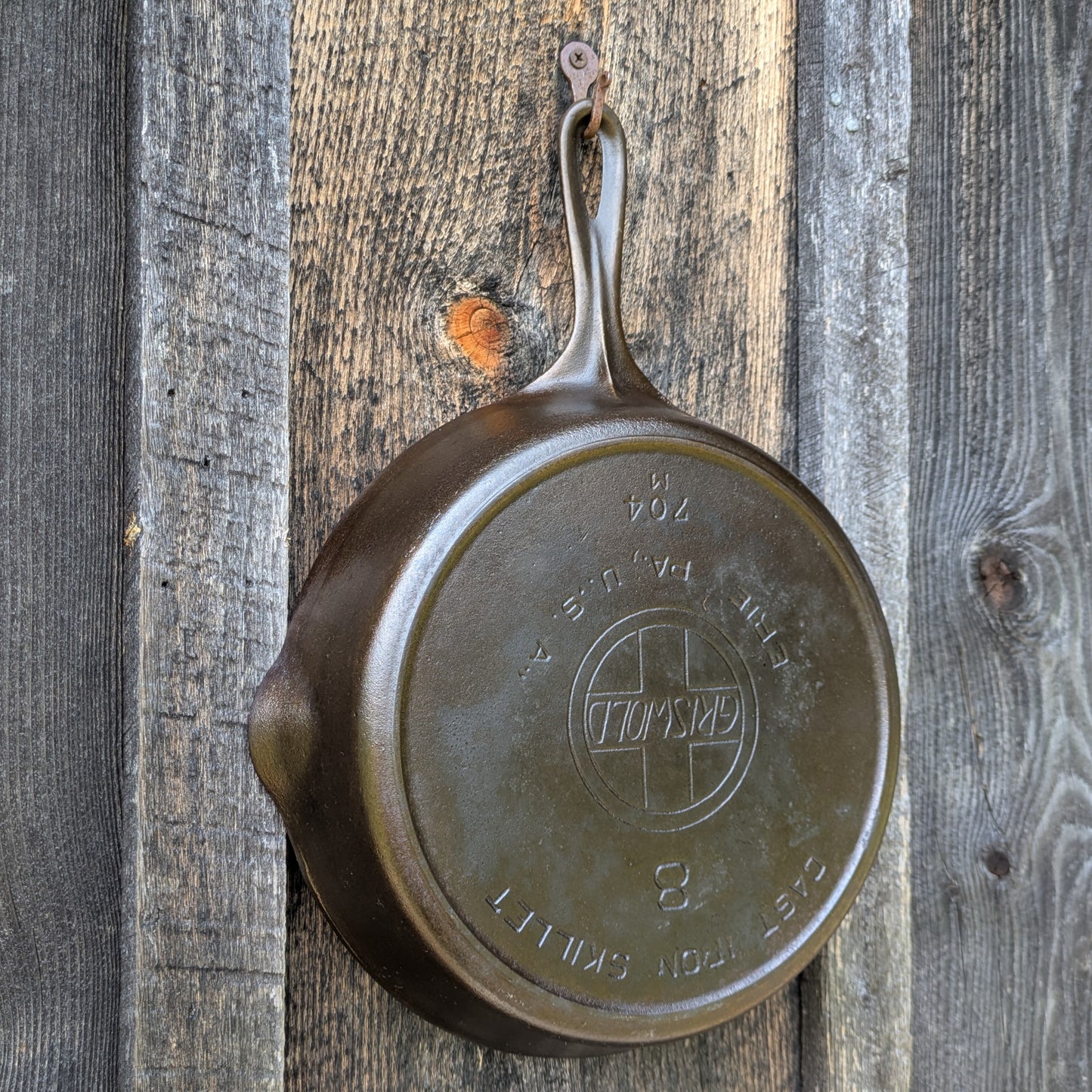 Vintage Griswold #8 Slant EPU Cast Iron Skillet 704 M