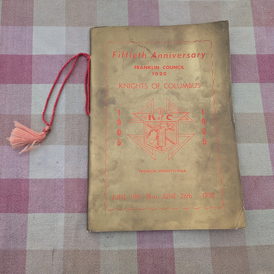 1955 Franklin PA Knights of Columbus 50th Anniversary Booklet