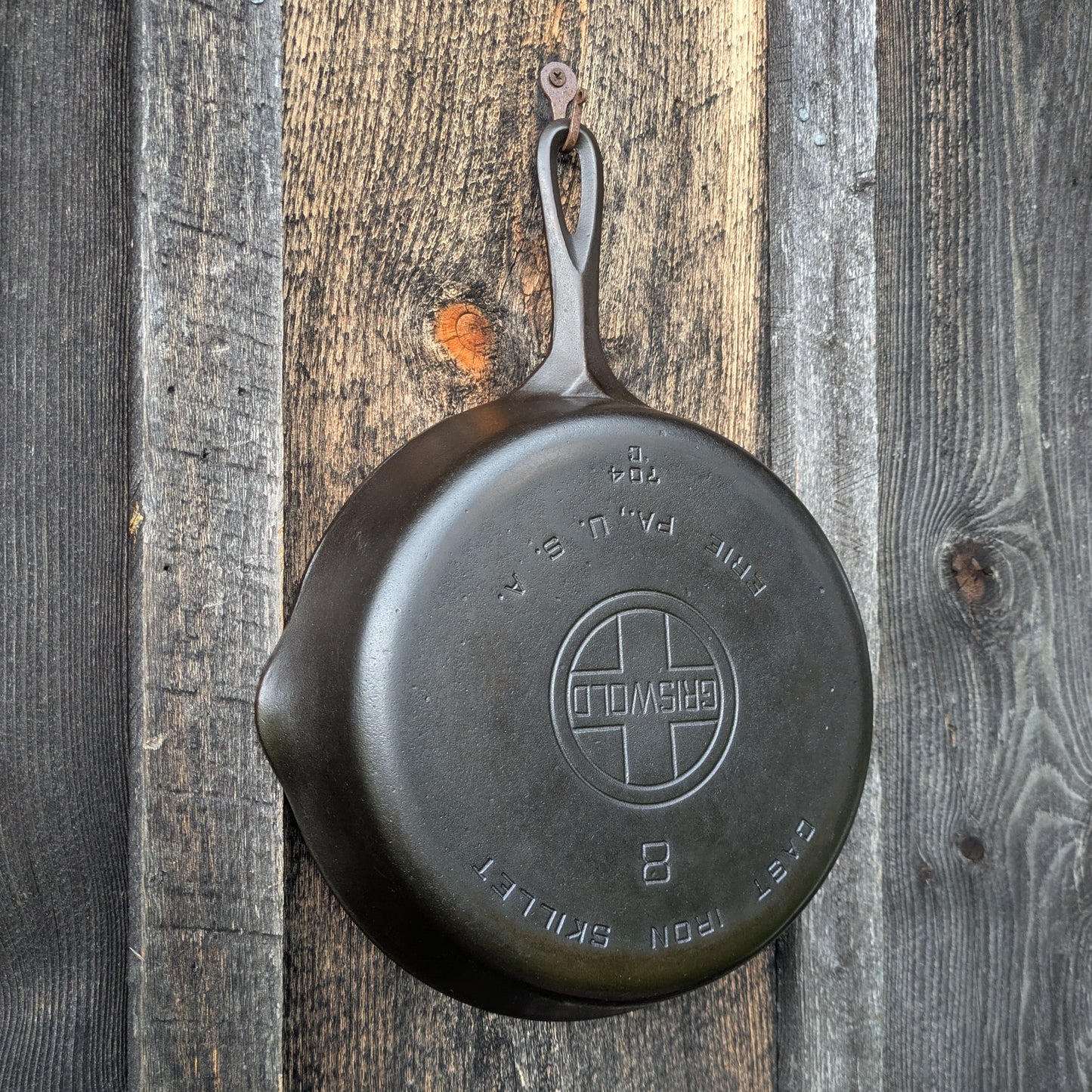 Griswold #8 Large Block Logo Cast Iron Skillet Smooth Bottom 704 C