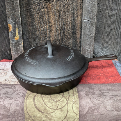 Wagner Ware #8 Cast Iron Skillet 1058 with Self Basting Lid