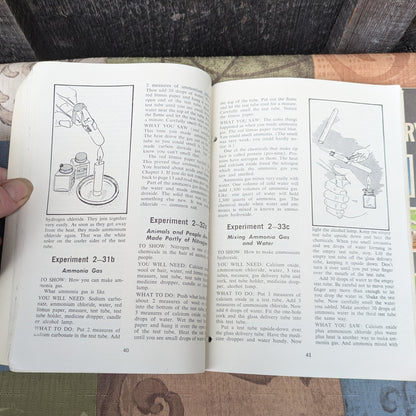 Vintage 1961 Gilbert Fun with Chemistry Books 1 & 2