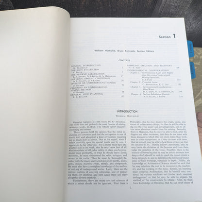 Underground Mining Methods Handbook, W. A. Hulstrulid, Editor, Society of Mining Engineers