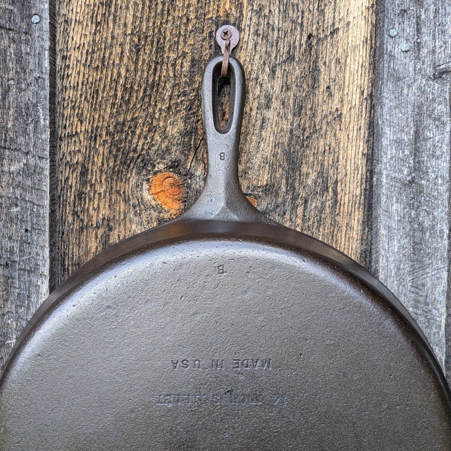 Vintage Unmarked Wagner Ware #12 Cast Iron Skillet 14 Inch