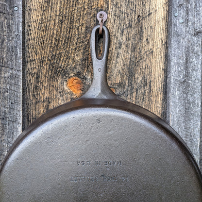 Vintage Unmarked Wagner Ware #12 Cast Iron Skillet 14 Inch