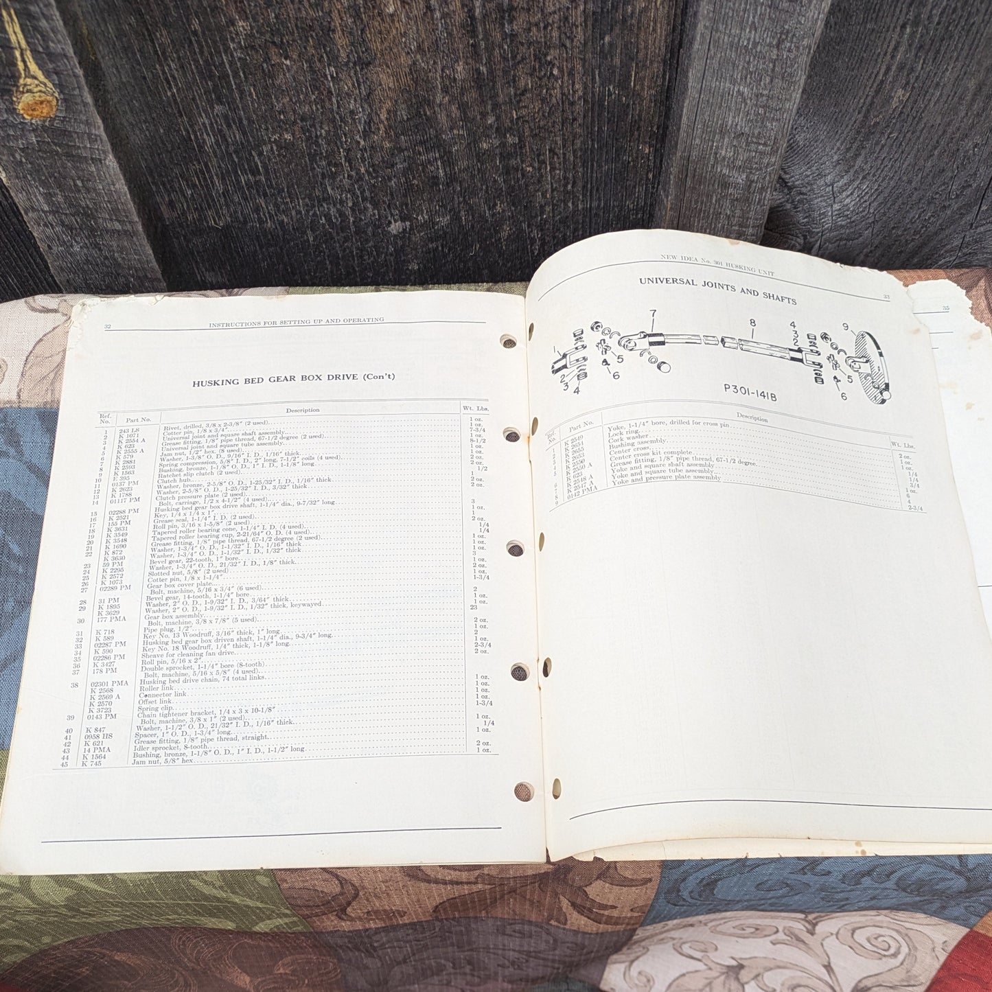 New Idea Husking Unit 301 Operator Manual No. 175