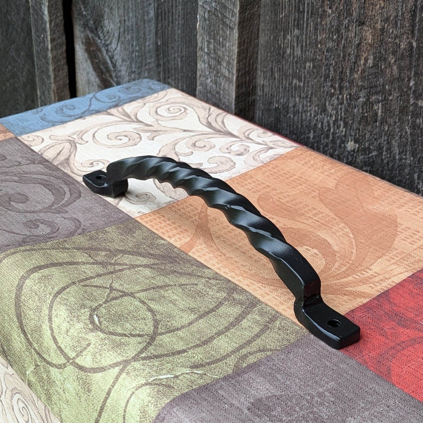 Single Curved Twisted Hand Forged Handle