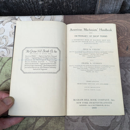 American Machinists' Handbook and Dictionary of Shop Terms by Colvin and Stanley