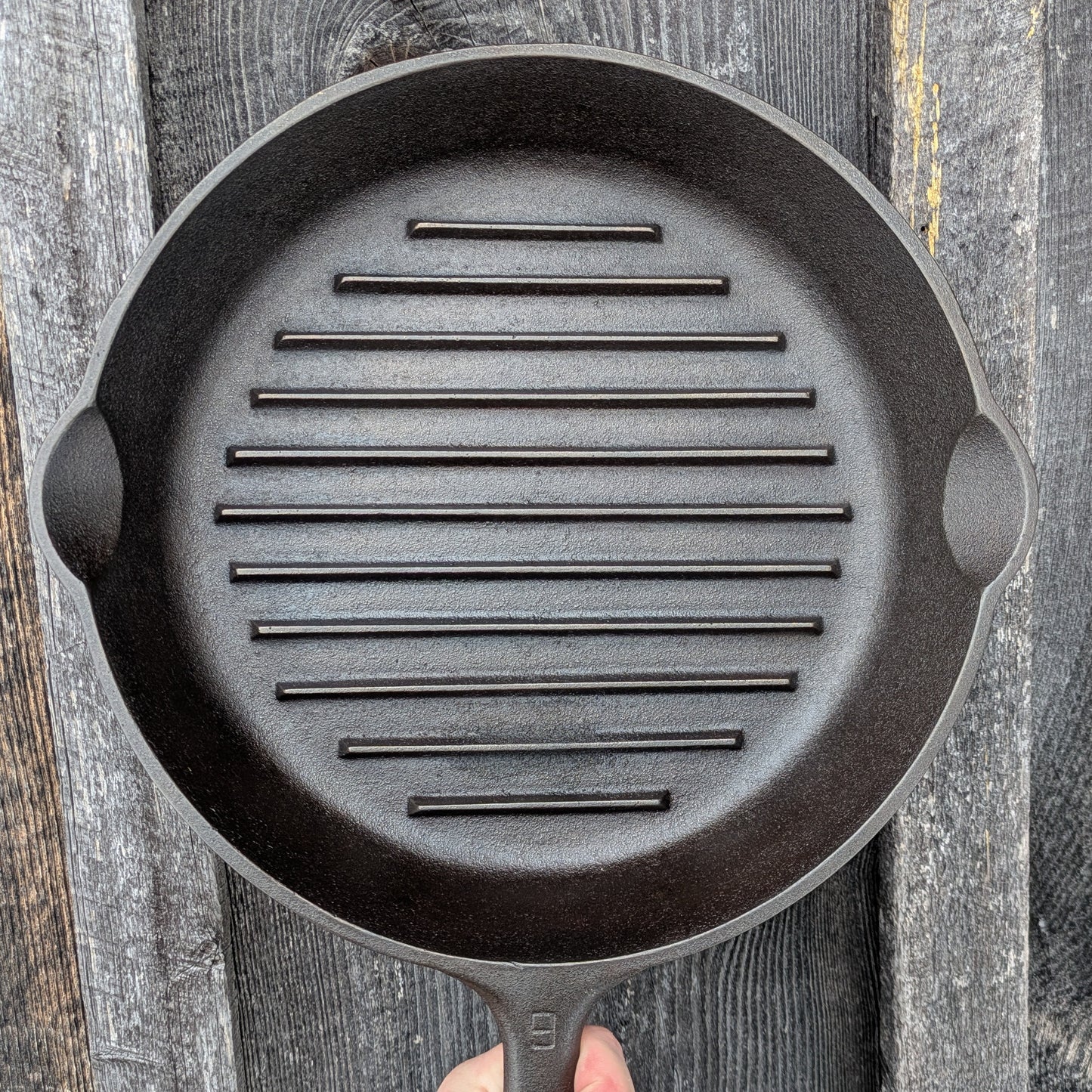 Wagner Ware #9 Cast Iron Grill Pan Skillet