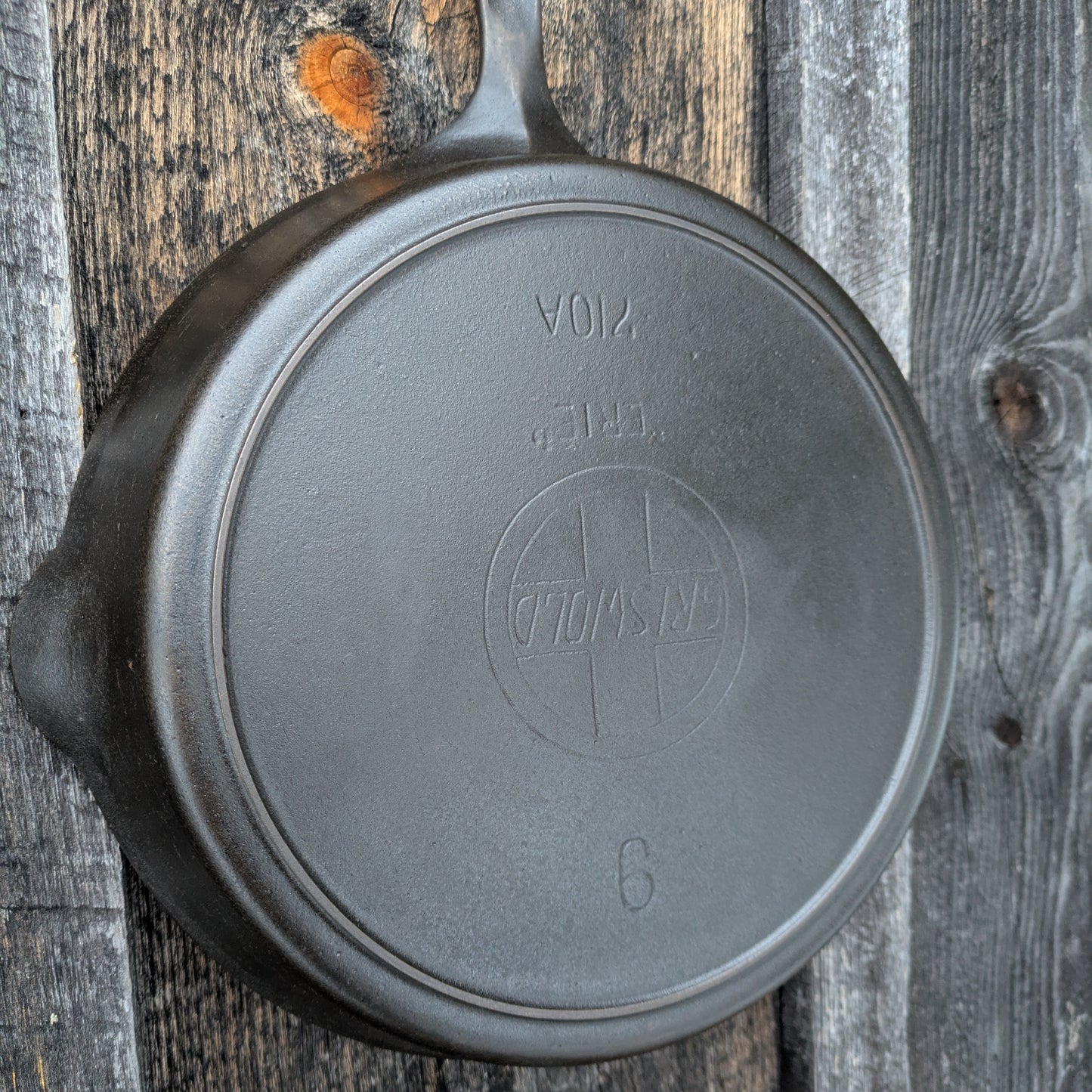 Griswold #9 Cast Iron Skillet with Heat Ring and Slant Erie Logo 710