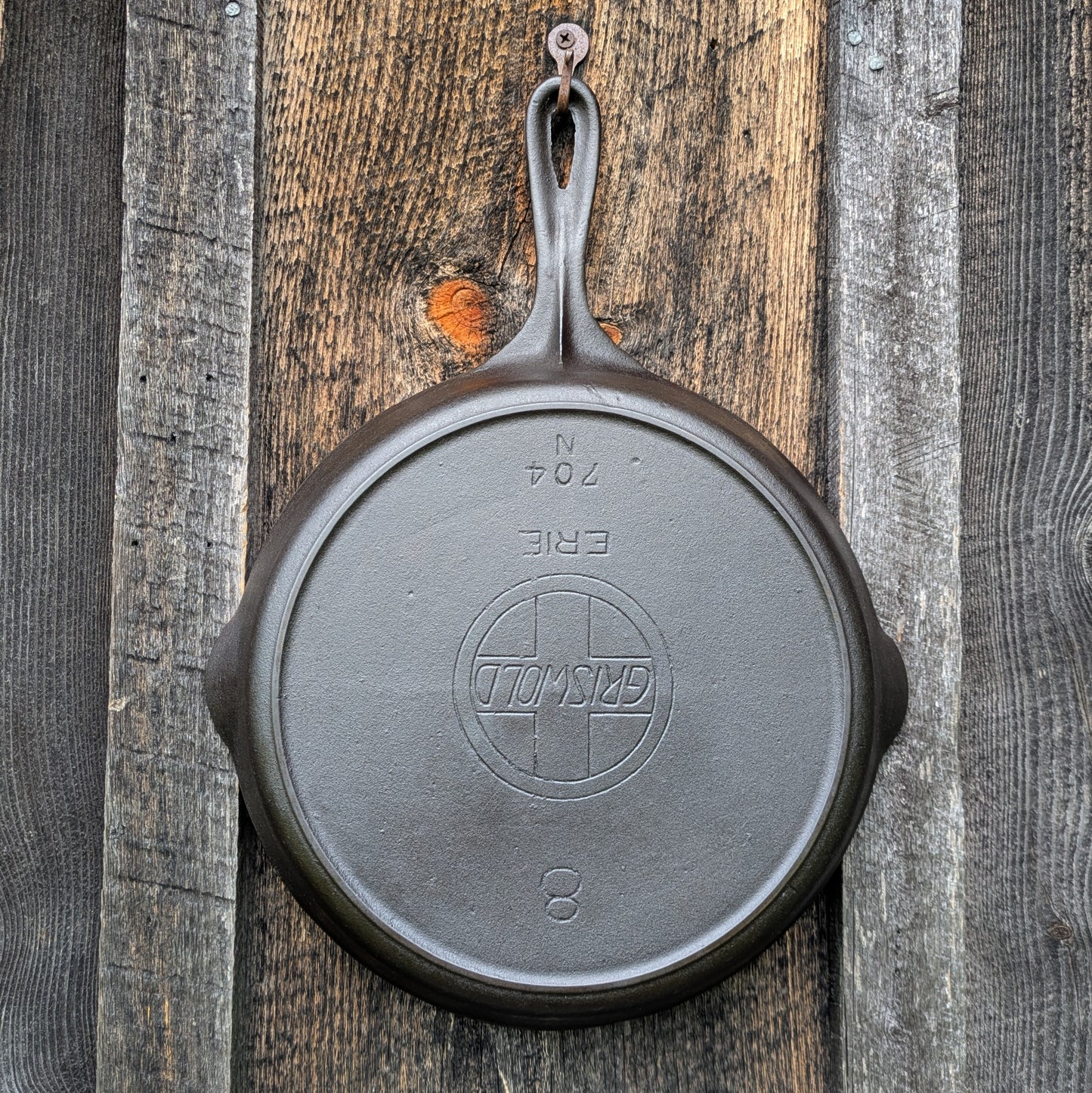 Antique Griswold #8 Slant Erie Cast Iron Skillet 704 N