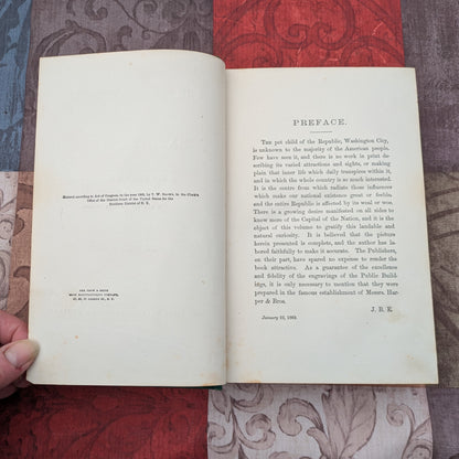 Sights and Secrets of the National Capital, 1869 First Edition by John Ellis. Fascinating Washington D.C. History!