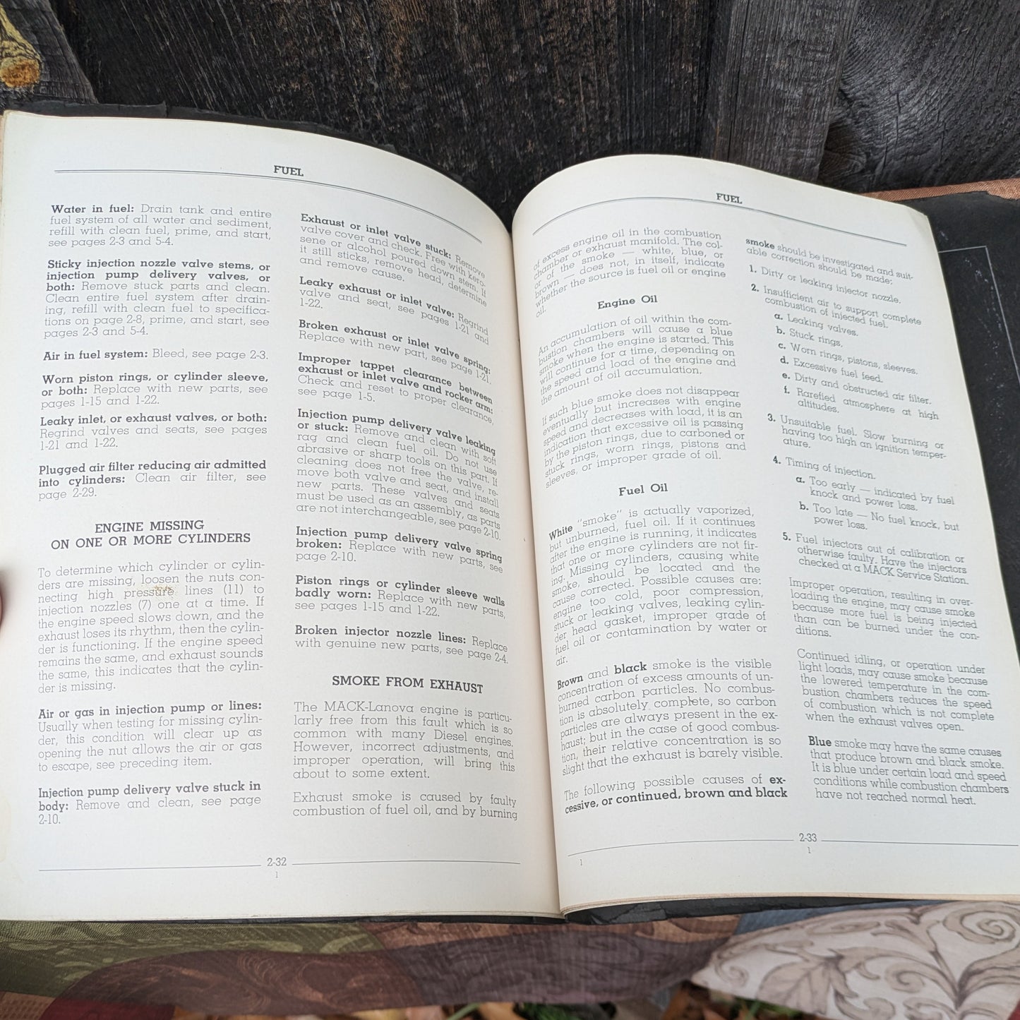 Vintage Mack Diesel Truck Engine END-405 Maintenance Manual