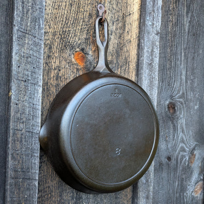 Set of Iron Mountain by Griswold Cast Iron Skillets- #3, #5, & #8