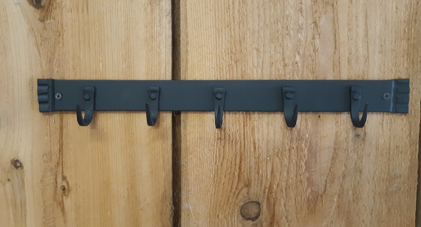 Hand Forged Five Hook Organizer