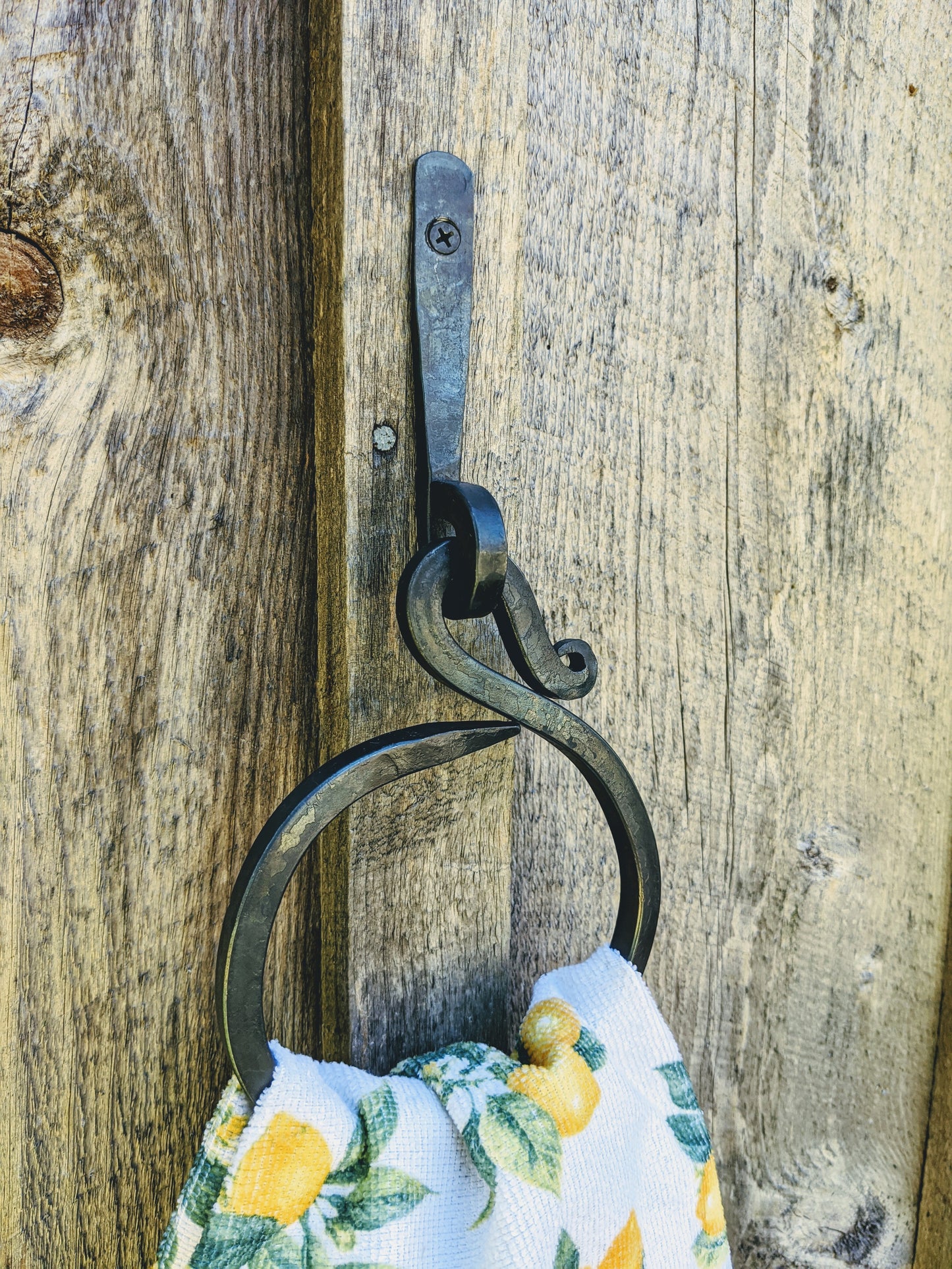 Hand Forged Bathroom Set-Towel Holder and Toilet Paper Holder