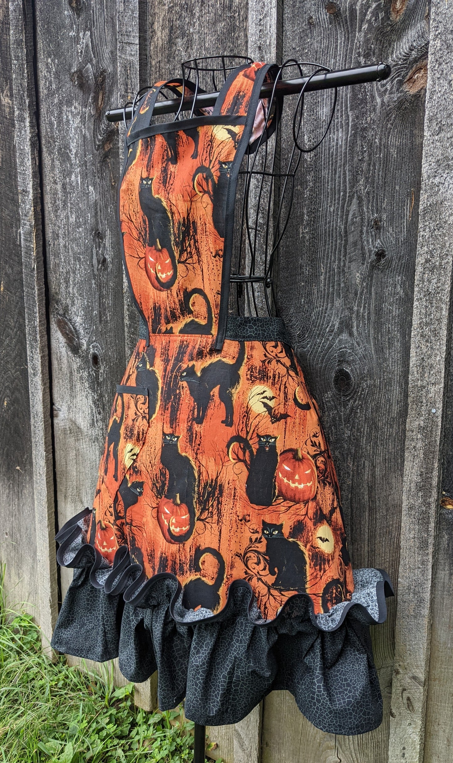 Black Cats Vintage Inspired Apron