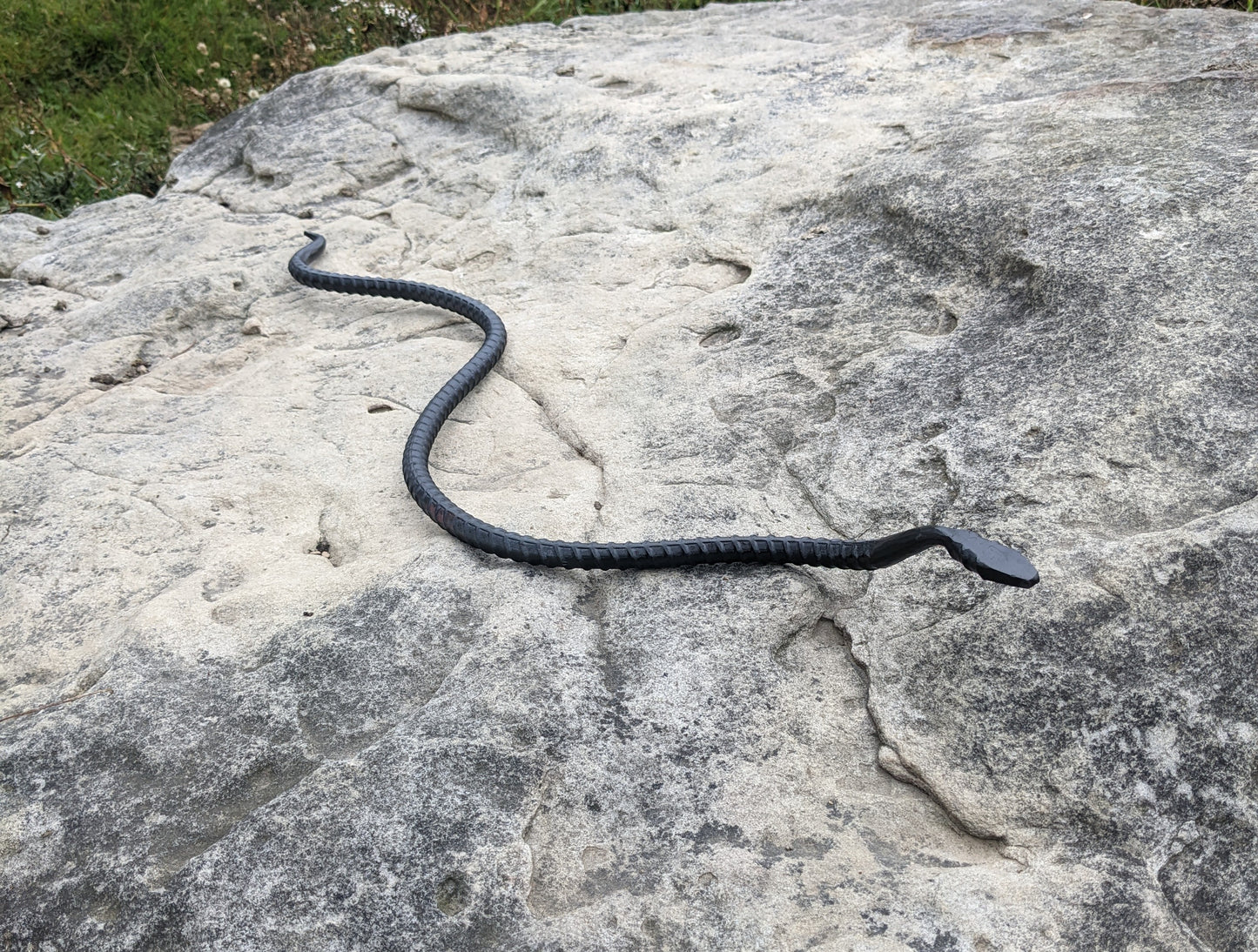 Sneaky Snake Hand Forged Garden Ornament-great for scaring birds away from your garden!