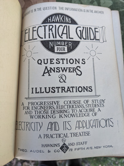Complete 10 Volume Set Hawkins Electrical Guide, 1923