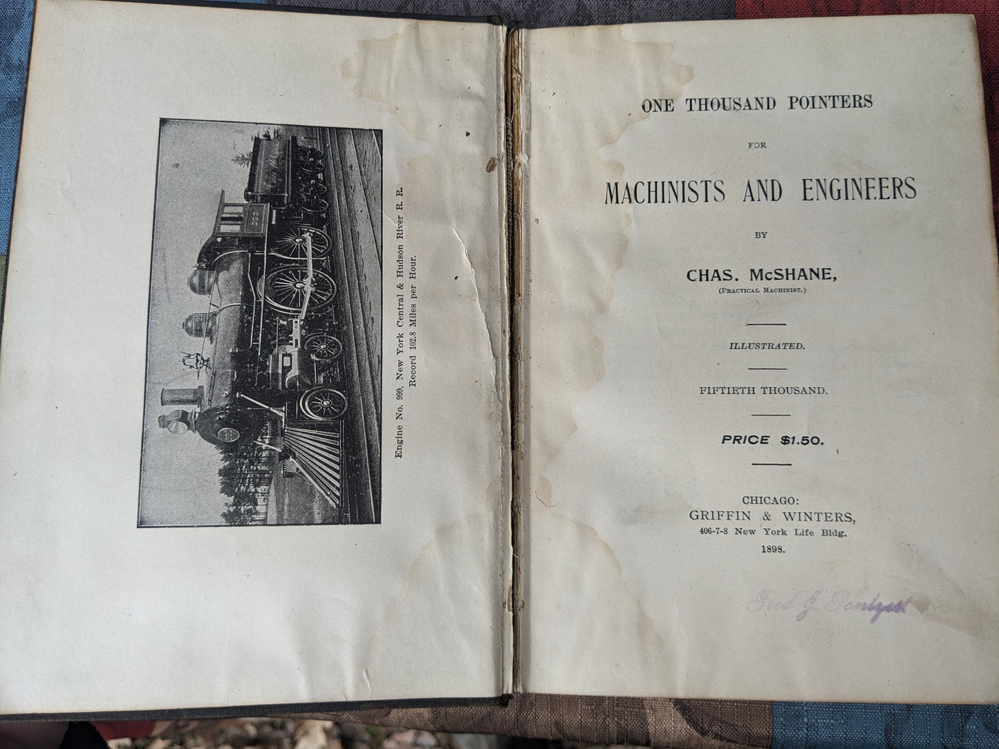 One Thousand Pointers for Machinists and Engineers by Chas McShane, 1898