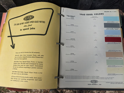 Du Pont Automotive Color Match Duco Dulux 1960s-Chevy Ford, Dodge, Nash, Studebaker, Pacard and More