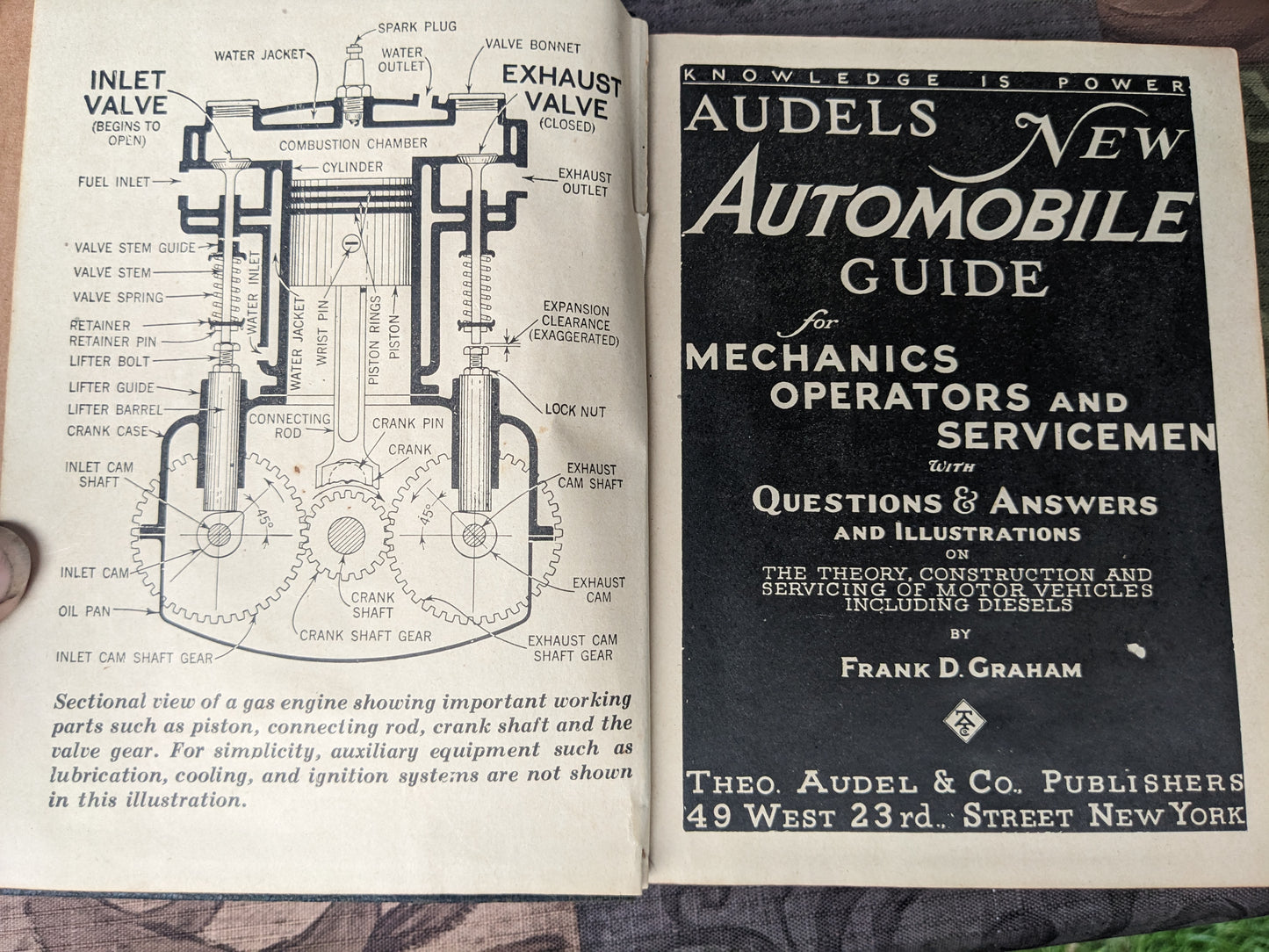 Audels New Automobile Guide for Mechanics, Operators and Servicemen by Frank Graham, 1946.