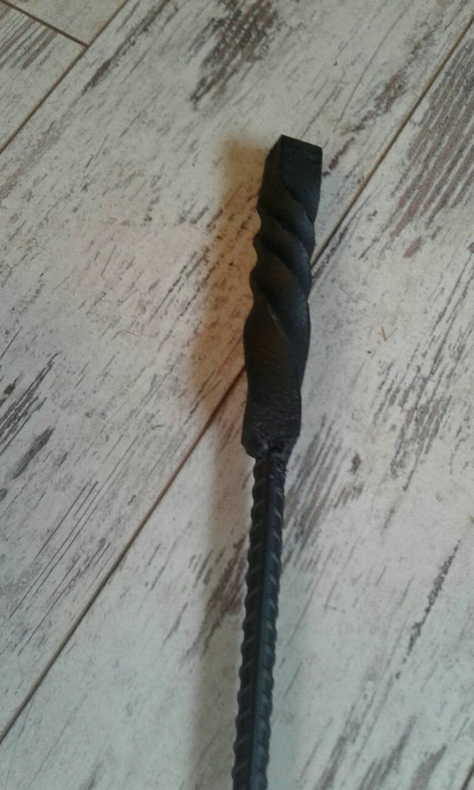Hand Forged Fire Poker with Twisted Handle